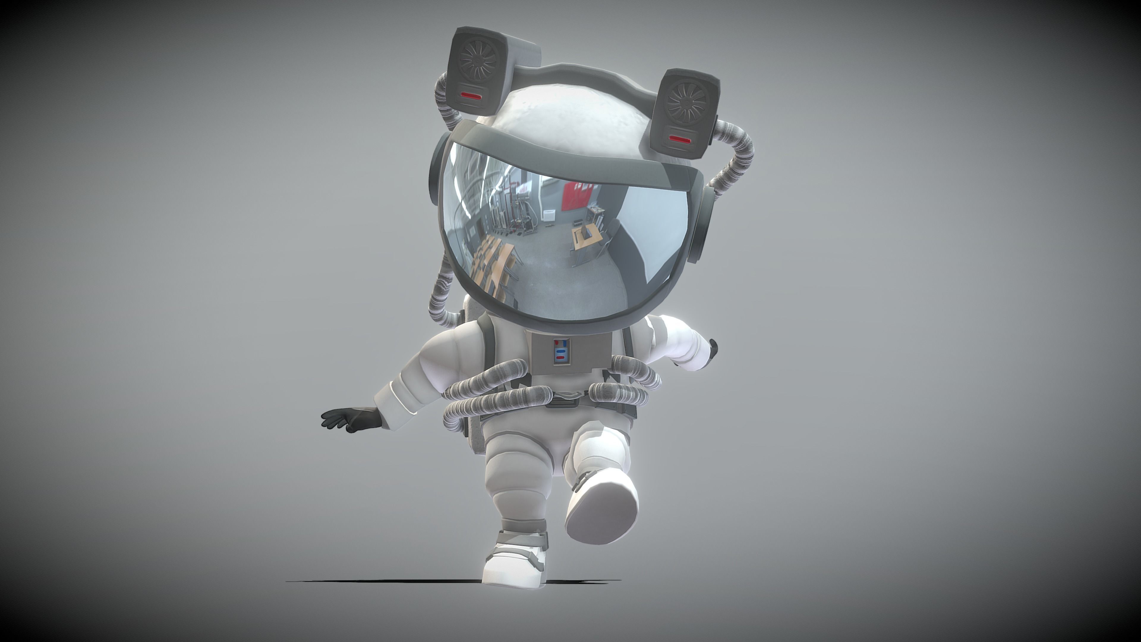 Astronaut in space suit 3D model_3