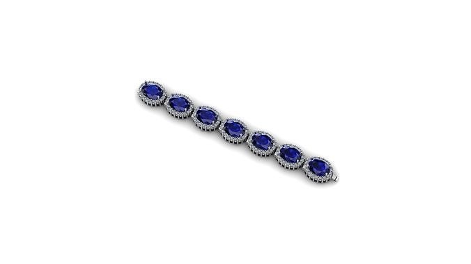 Bracelet with diamonds  3D print model
