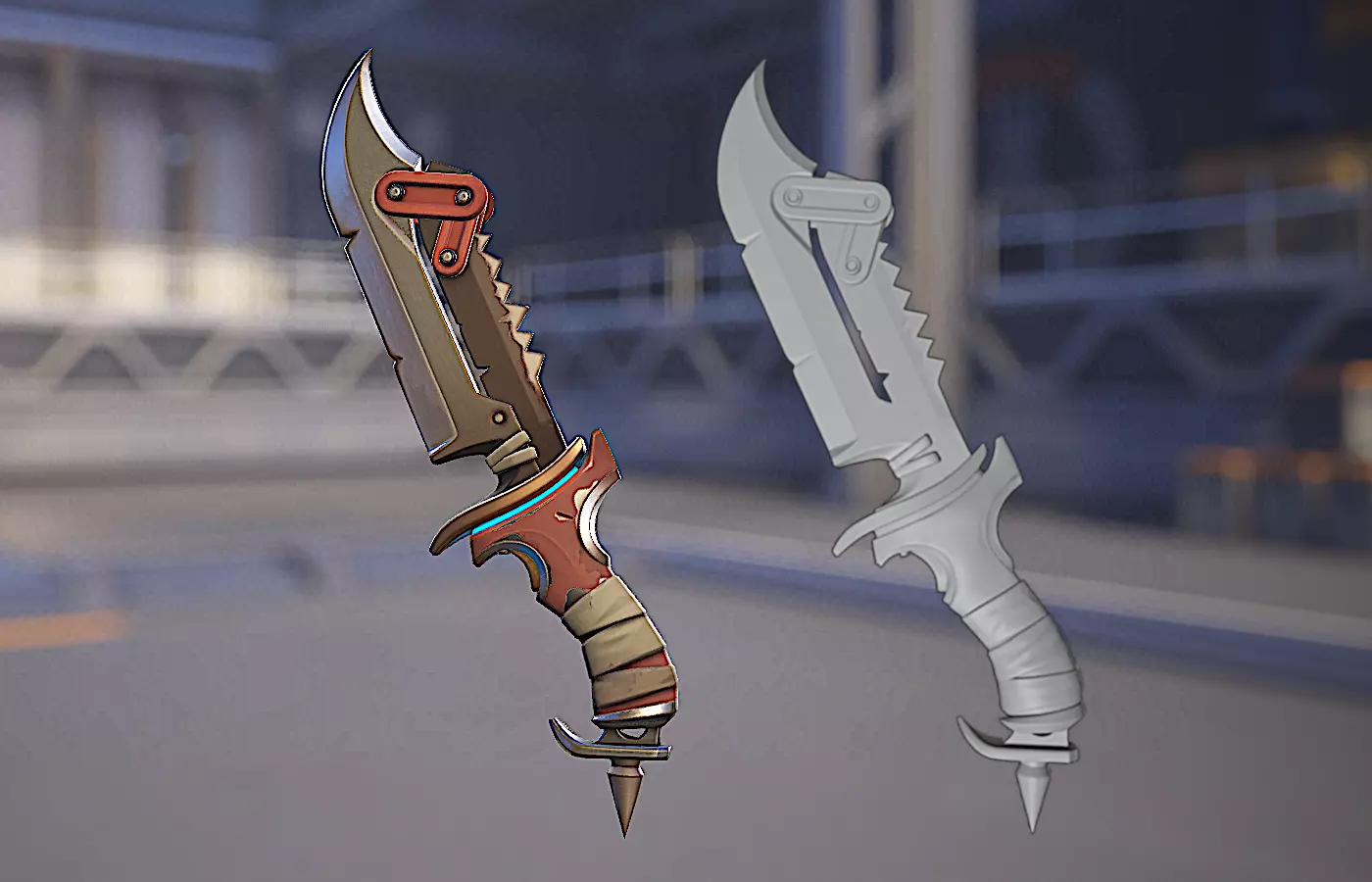 Overwatch - Junker Queen Knife 3D print model_0
