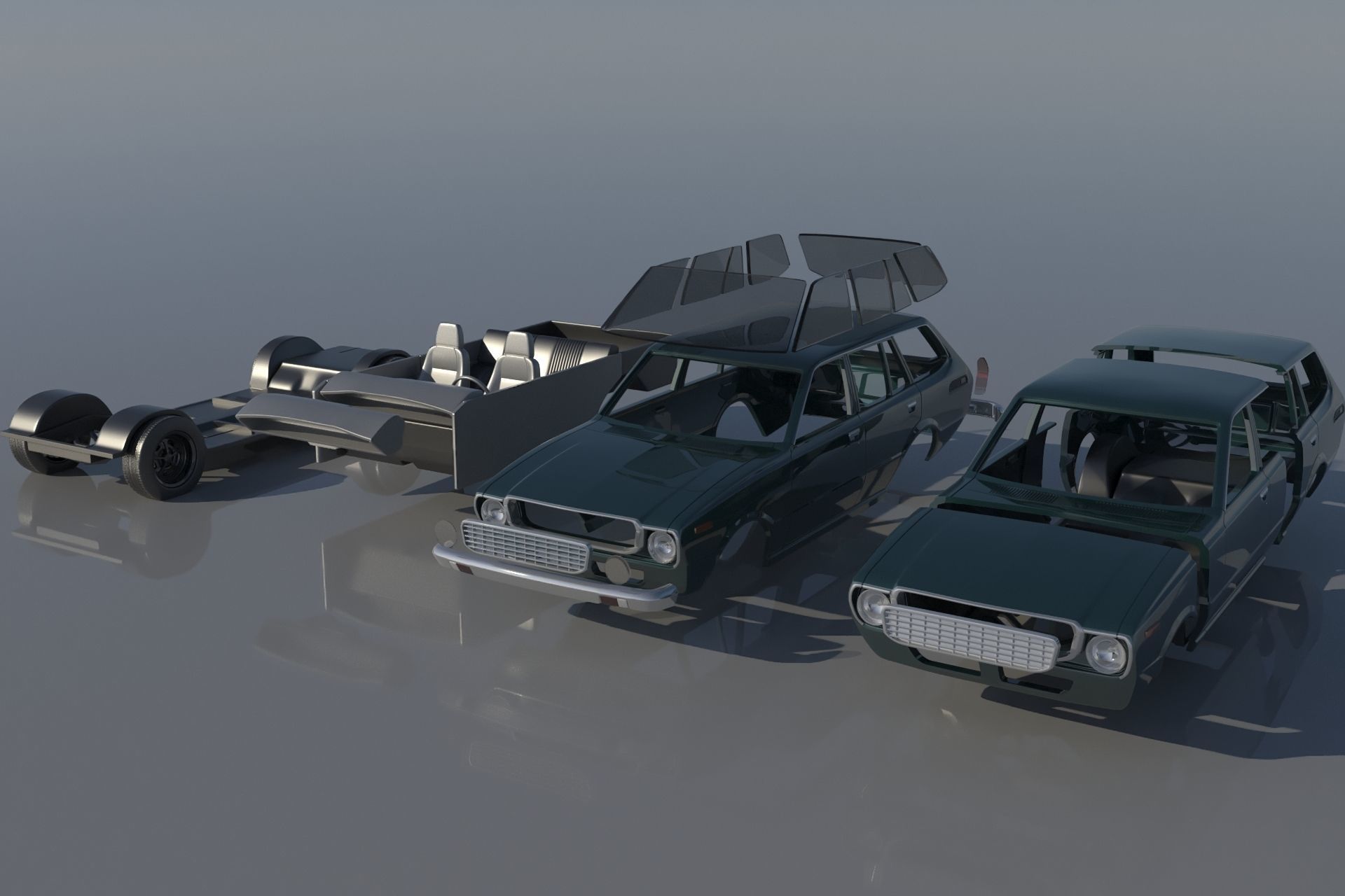 Toyota Corolla 1975 Wagon 3D print model_9