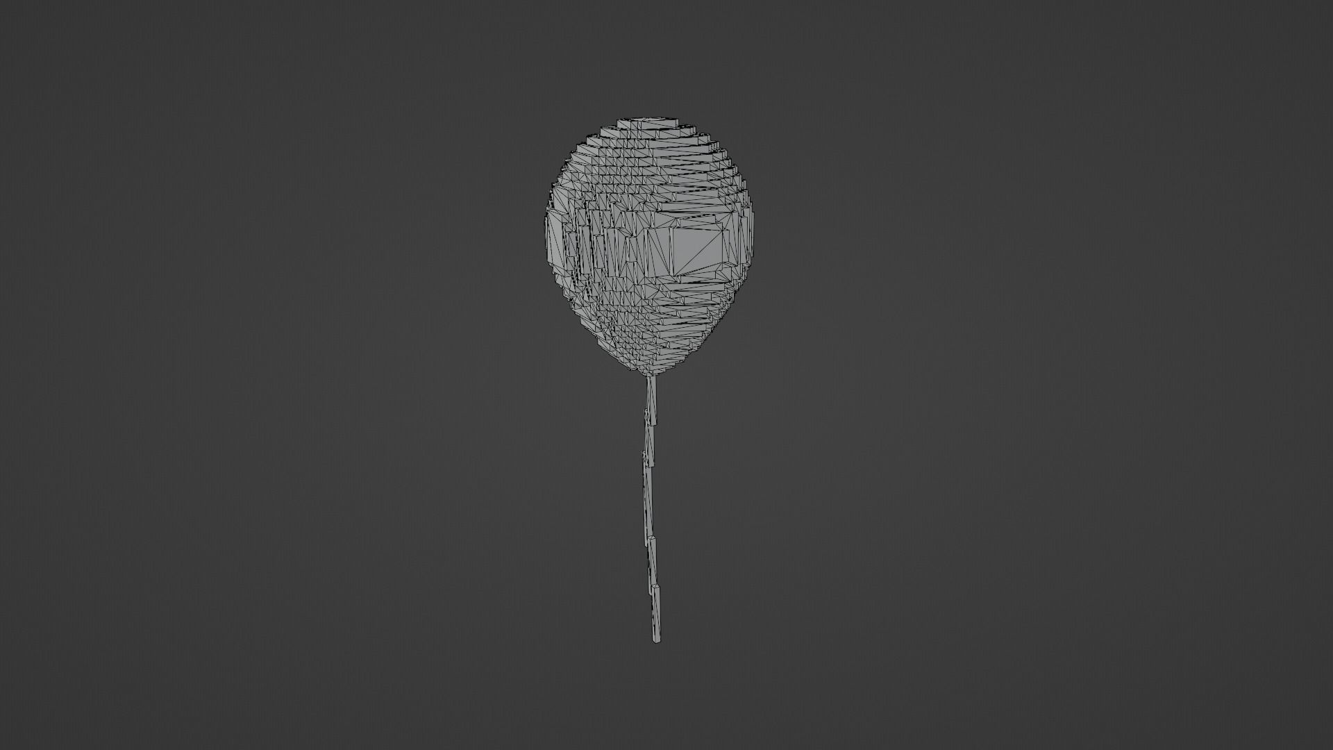 VoxelGreen Balloon Low-poly 3D model_12