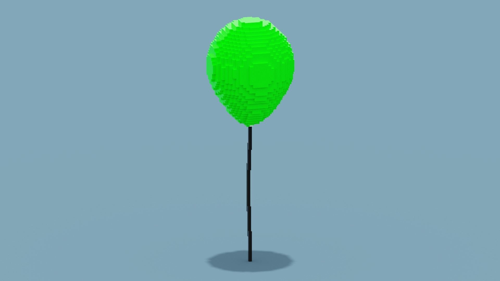 VoxelGreen Balloon Low-poly 3D model_3