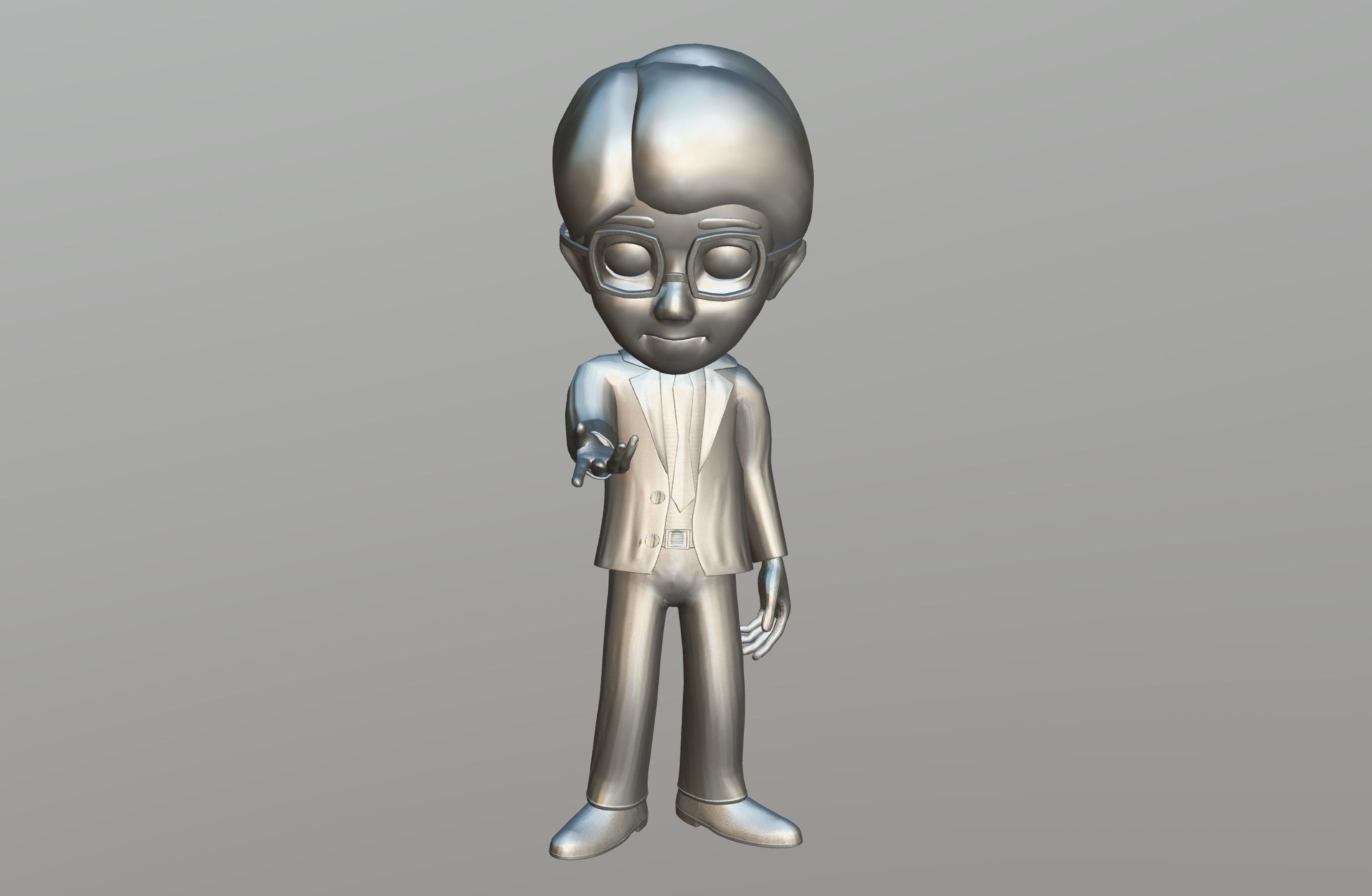 Cartoon Young Man 3D model_13