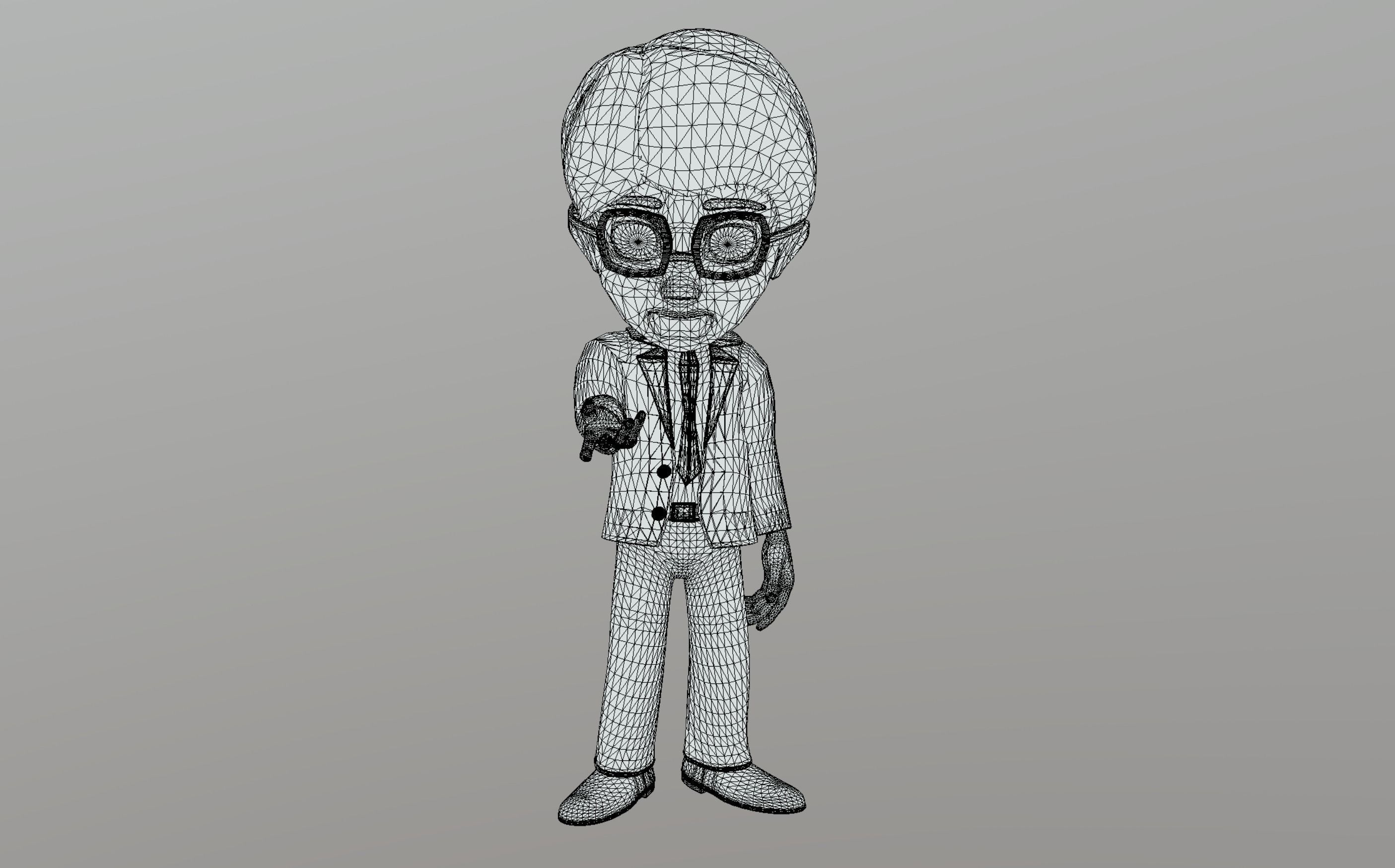 Cartoon Young Man 3D model_12