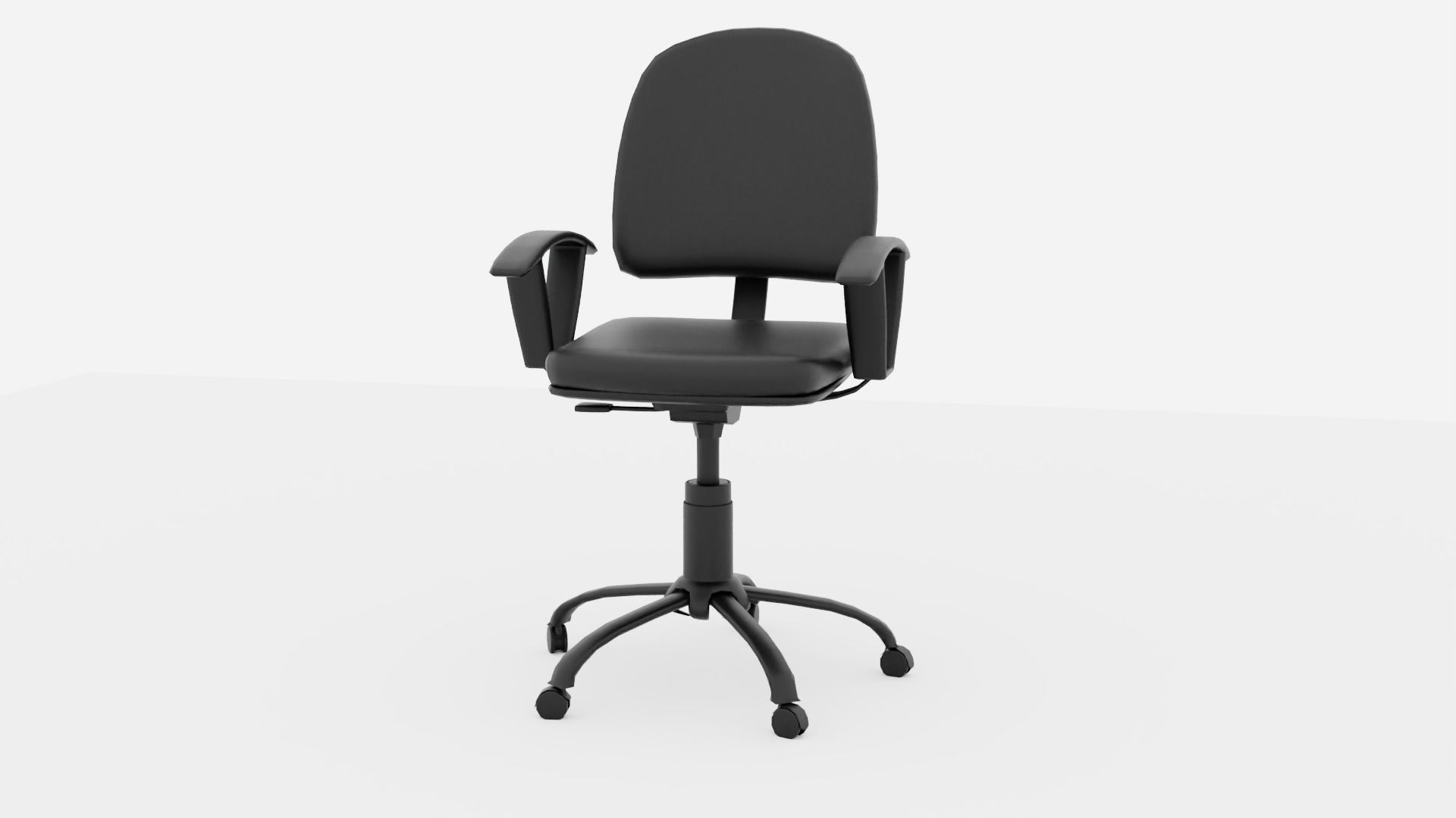 Regular Office Chair Free low-poly 3D model_1