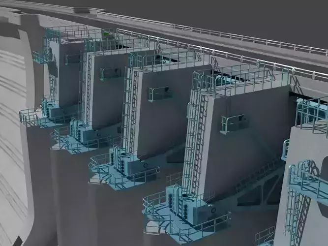 3D Dam Sluice gate