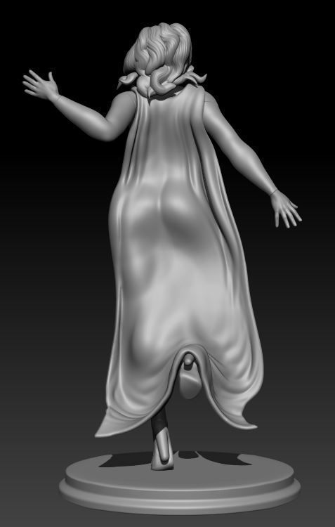 Supergirl woman wearing cape 3D print model_2