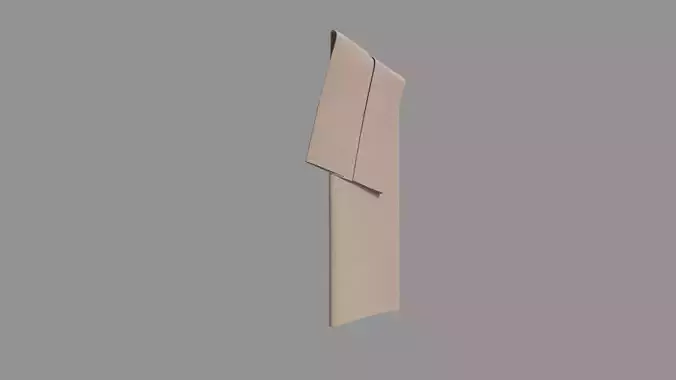 Scarf folded piece of paper 3D model