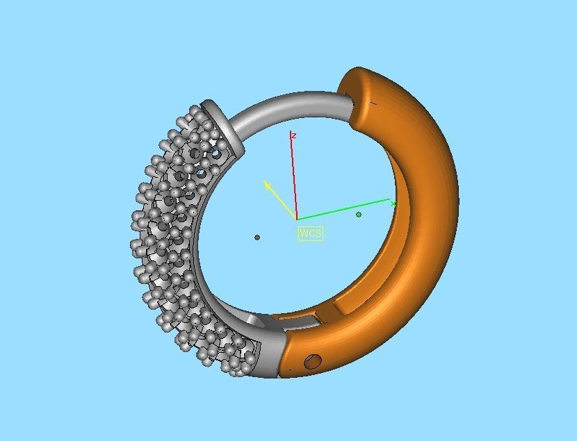 15mm Diamond Hoop Earrings Round Hoops 3D print model_14