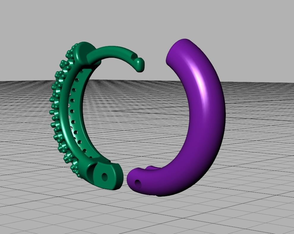 15mm Diamond Hoop Earrings Round Hoops 3D print model_25