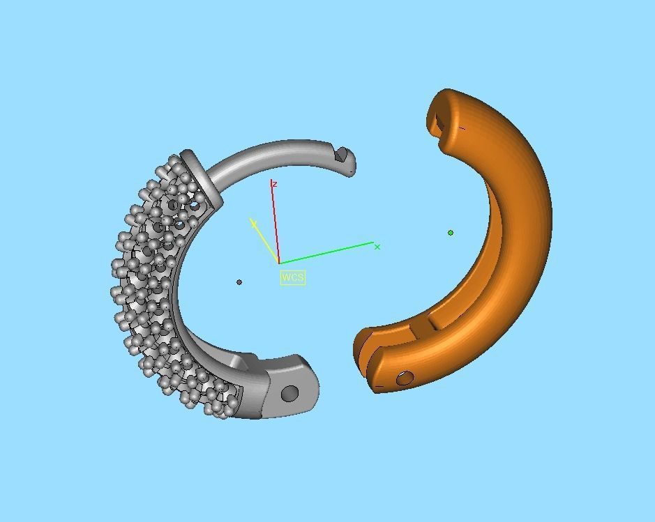 15mm Diamond Hoop Earrings Round Hoops 3D print model_16