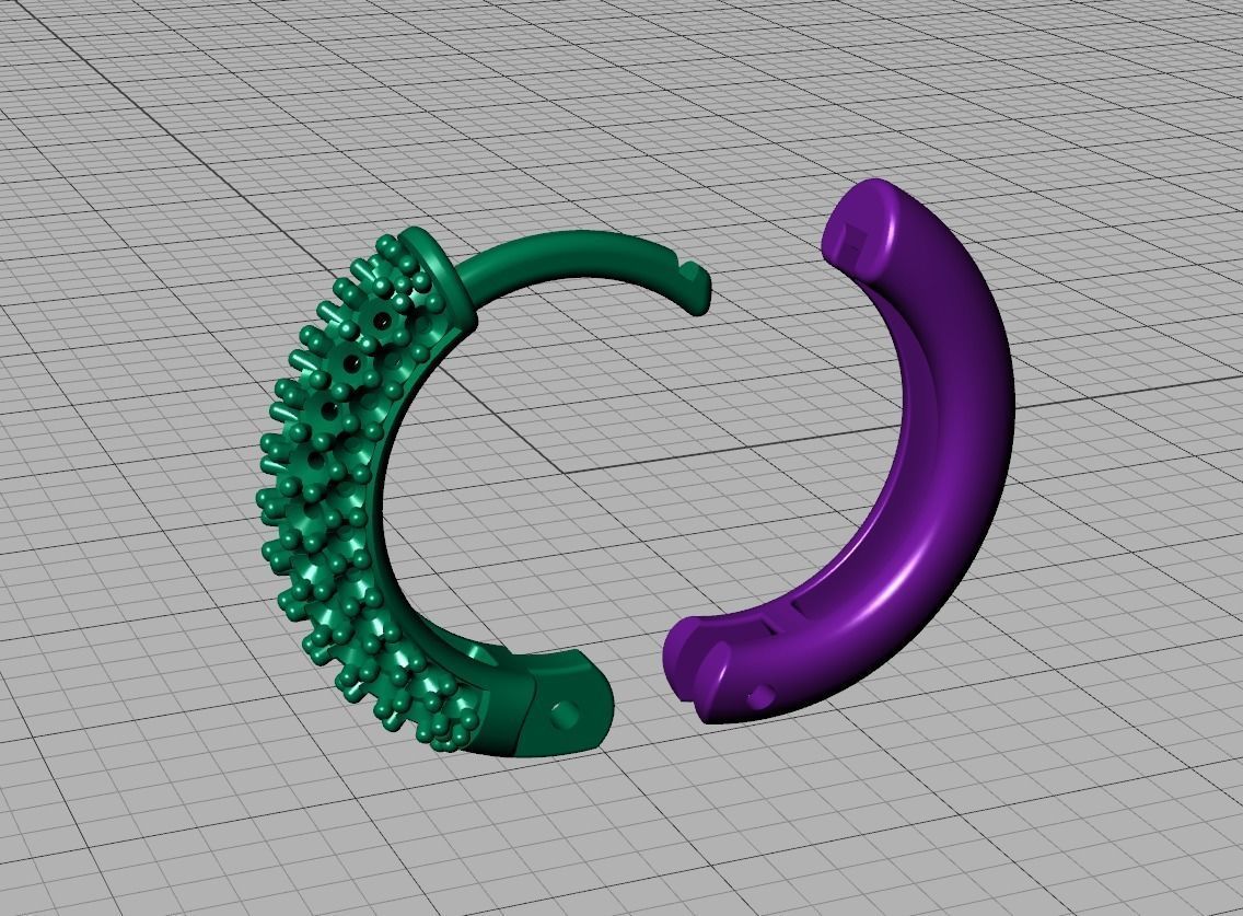 15mm Diamond Hoop Earrings Round Hoops 3D print model_24