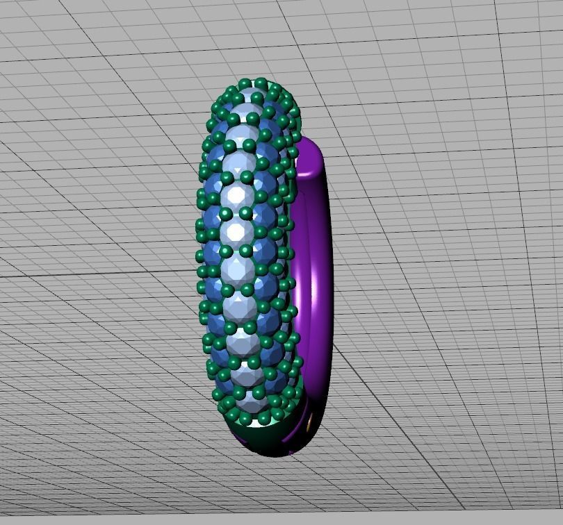 15mm Diamond Hoop Earrings Round Hoops 3D print model_22