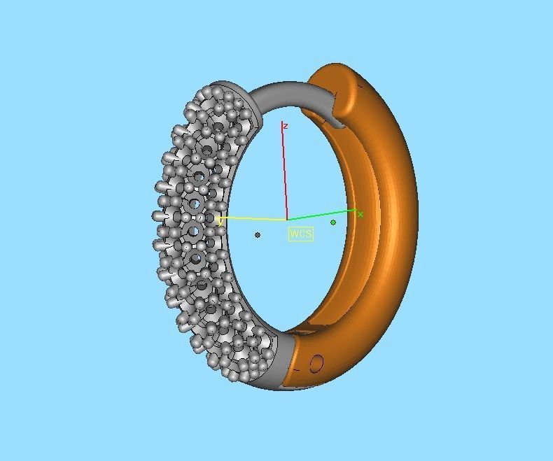 15mm Diamond Hoop Earrings Round Hoops 3D print model_15