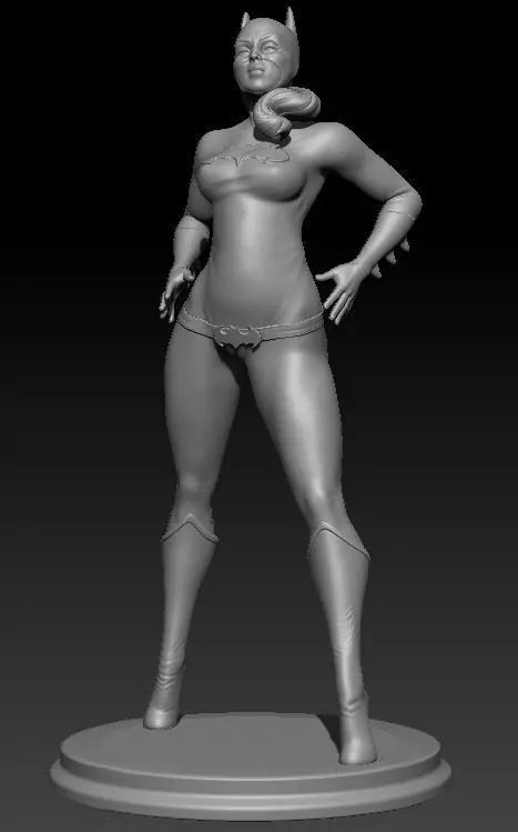 Batgirl woman in bikini 3D print model_0