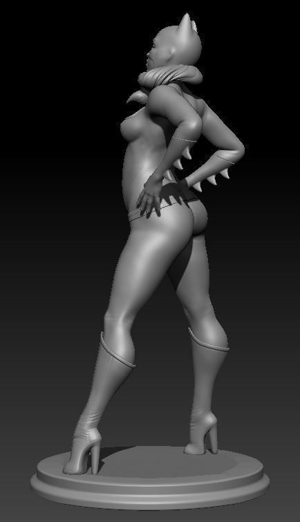 Batgirl woman in bikini 3D print model_1