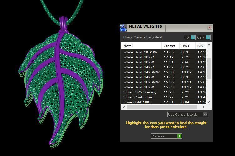 Pendent leaf 3D print model_6