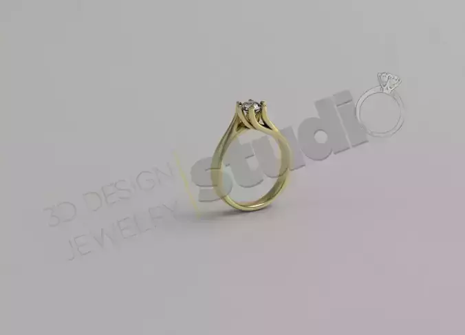  Brilliant diamond solitaire ring