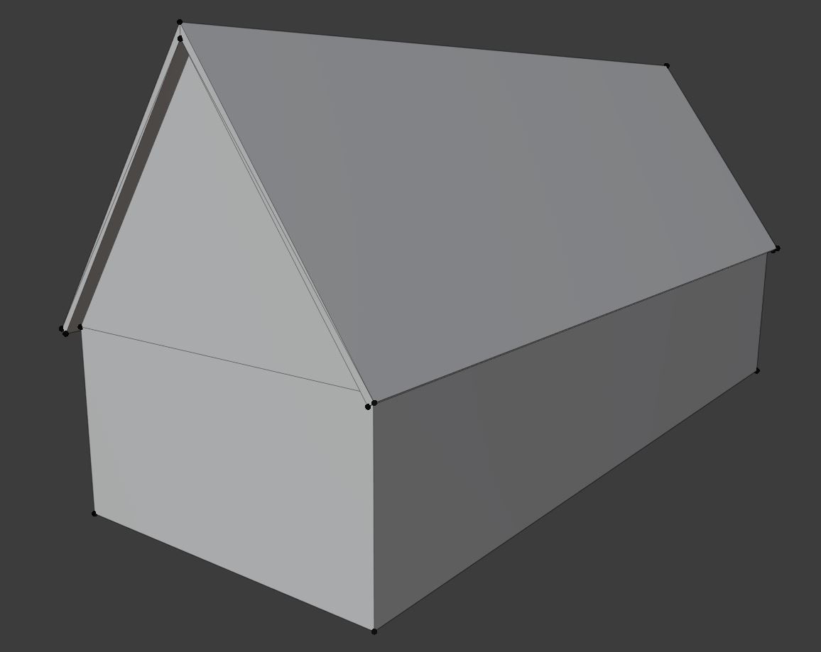 Half-Timbered Barn Low-poly 3D model_4