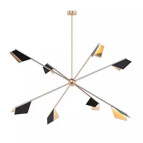 vespertilio modern chandelier with gold accents