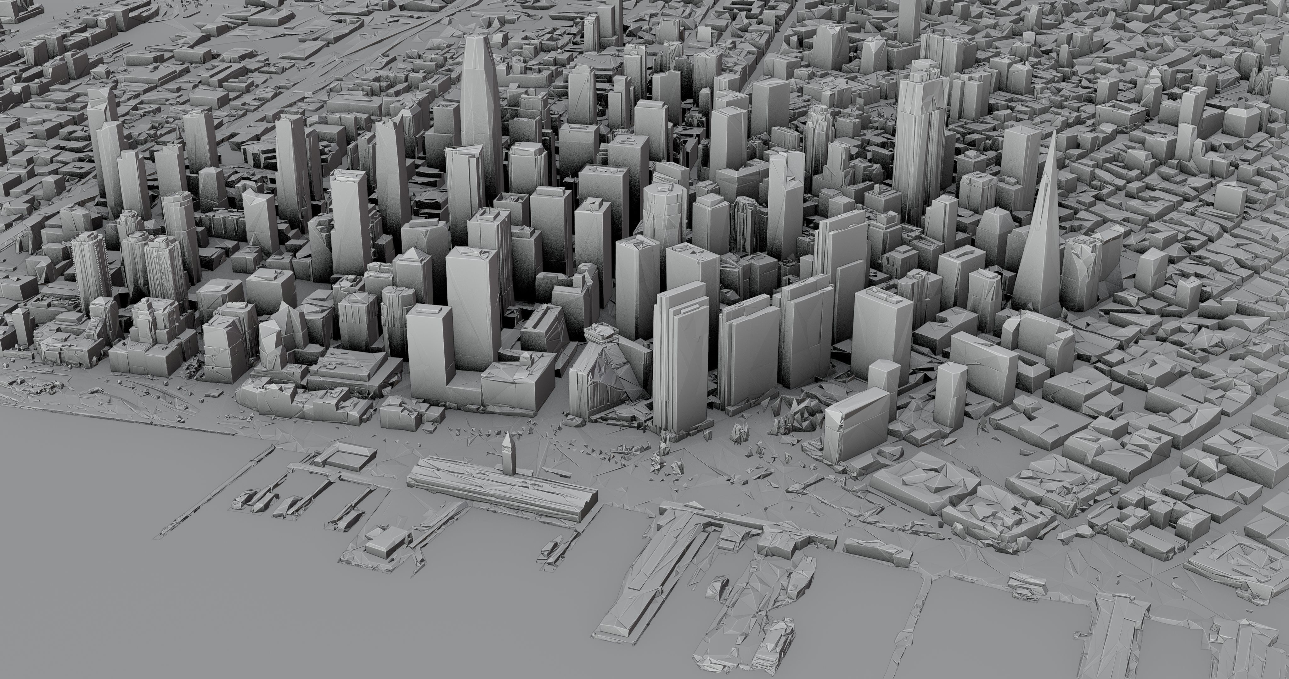 SanFrancisco-City-Skyline san francisco city map Free low-poly 3D model_13