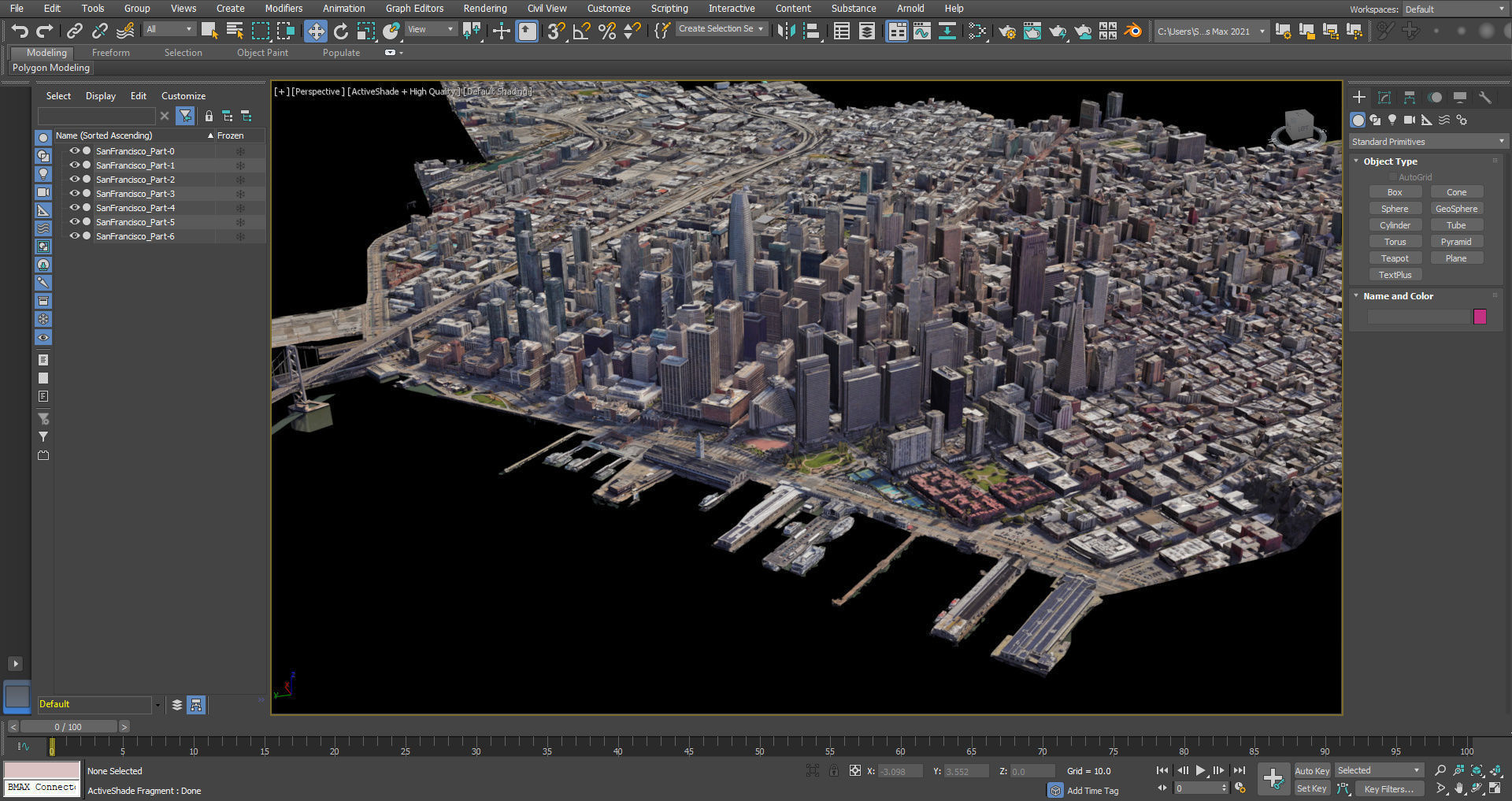 SanFrancisco-City-Skyline san francisco city map Free low-poly 3D model_8