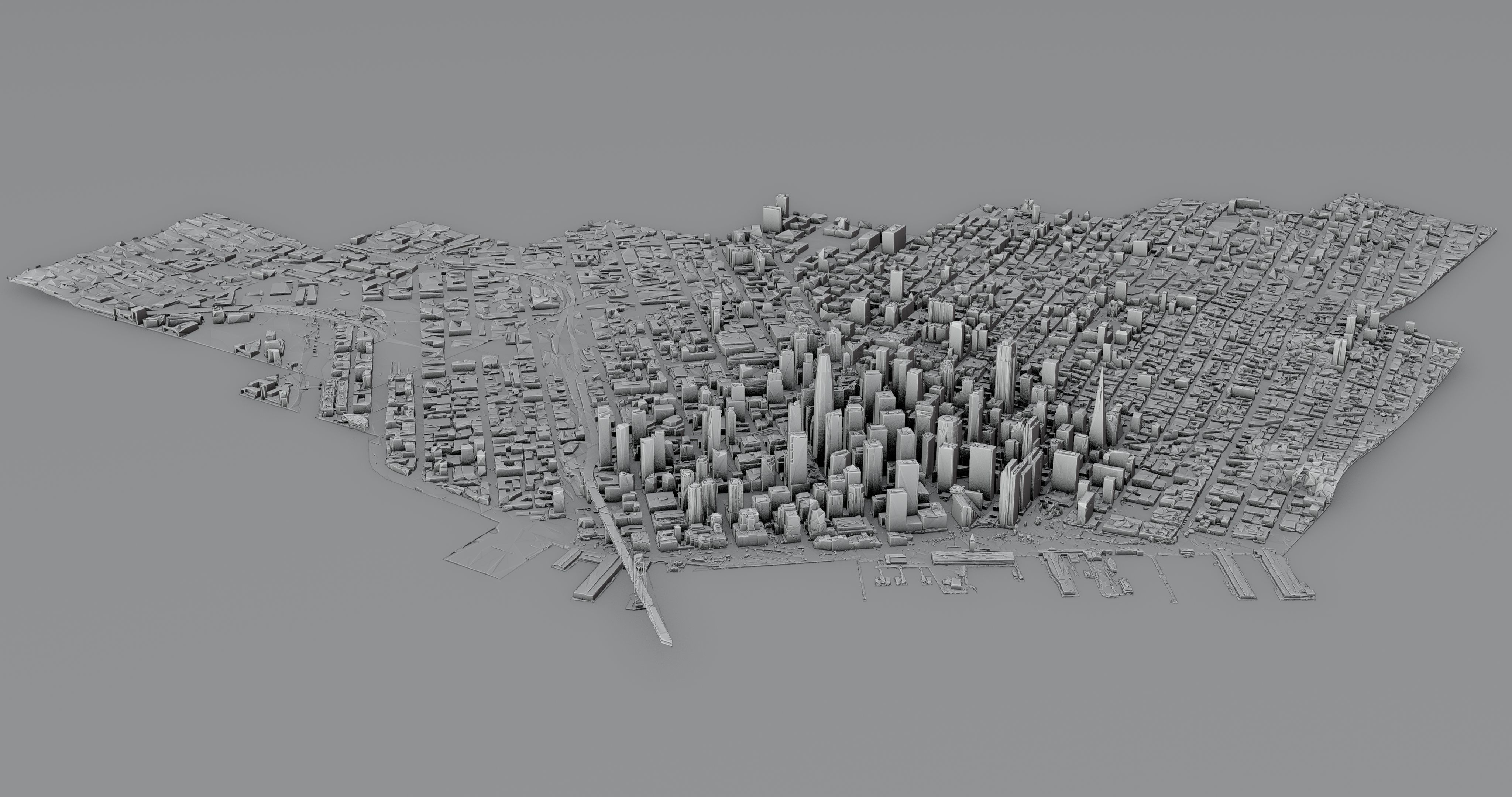 SanFrancisco-City-Skyline san francisco city map Free low-poly 3D model_10
