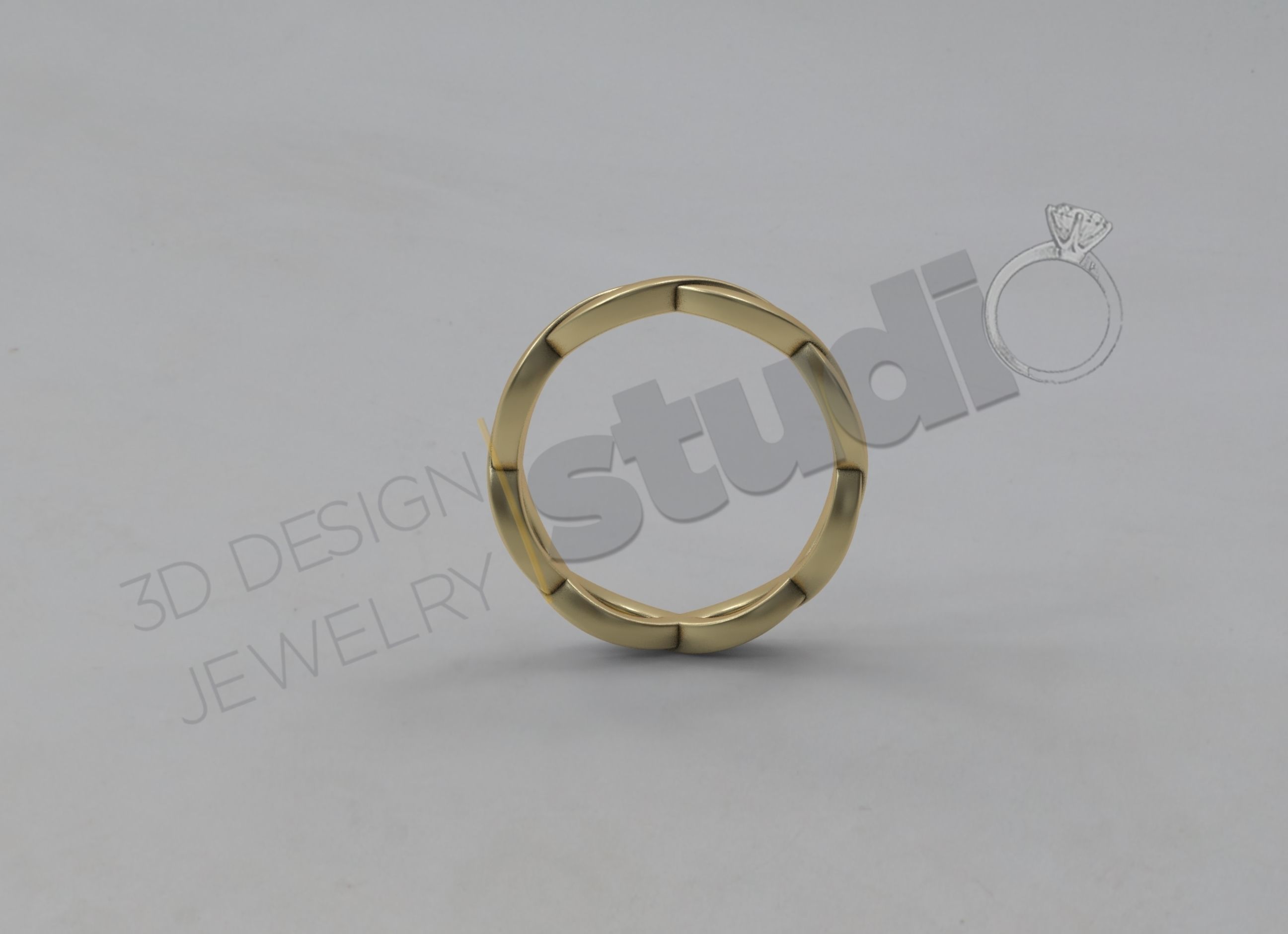 Infinity ring band 3d model 3D print model_3
