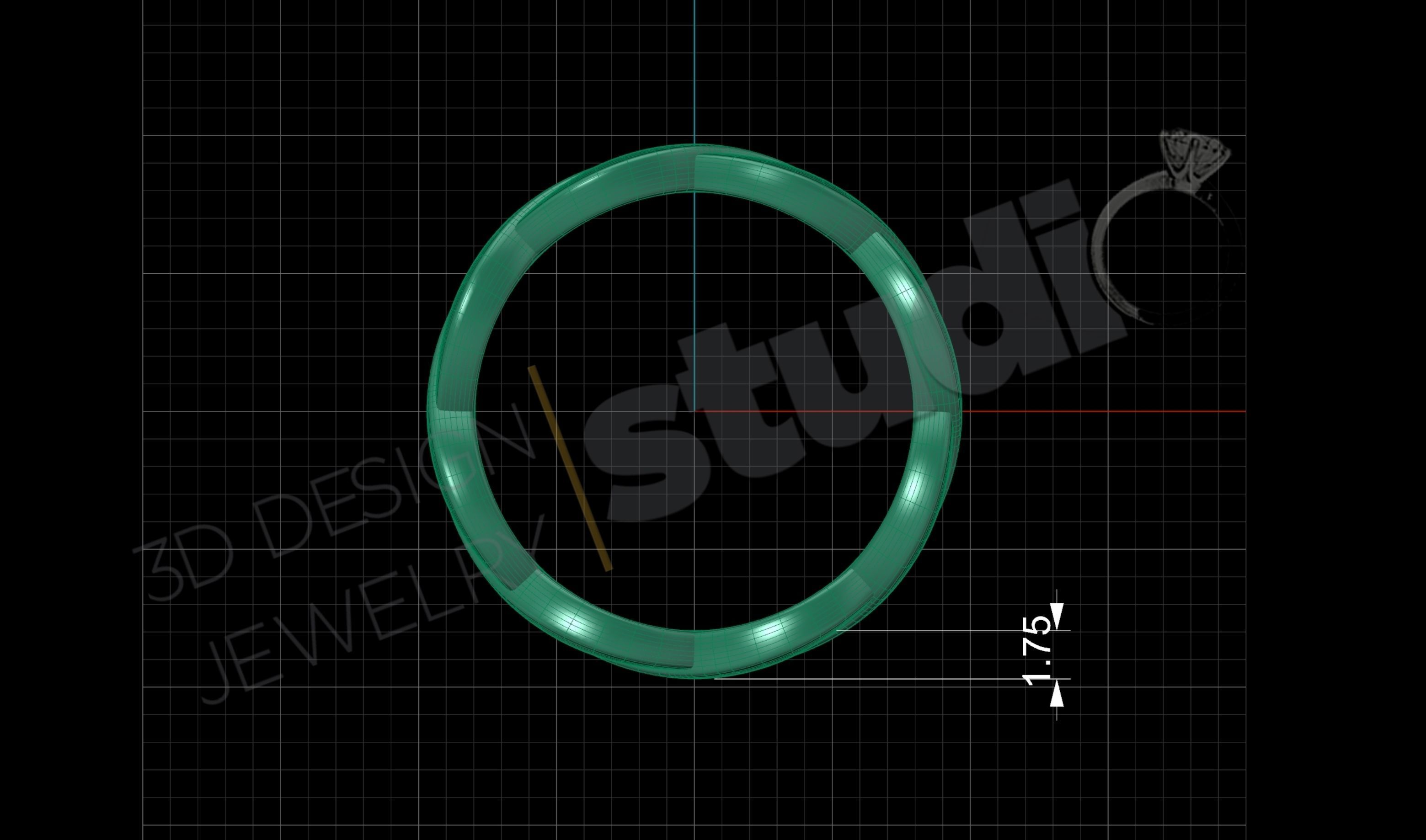 Infinity ring band 3d model 3D print model_6