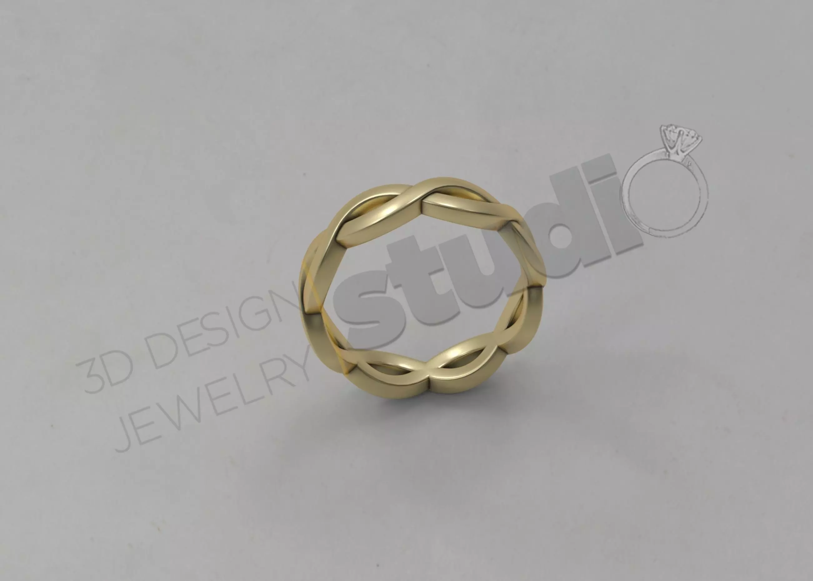 Infinity ring band 3d model 3D print model_0