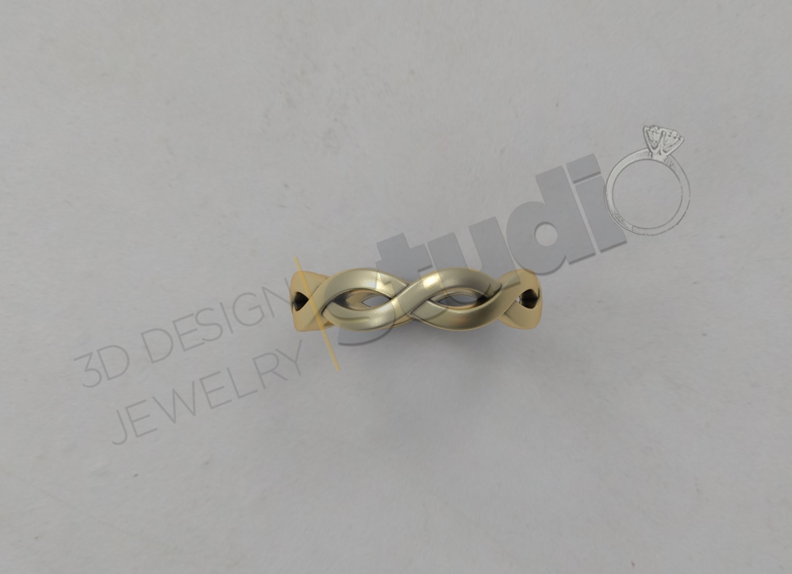 Infinity ring band 3d model 3D print model_2