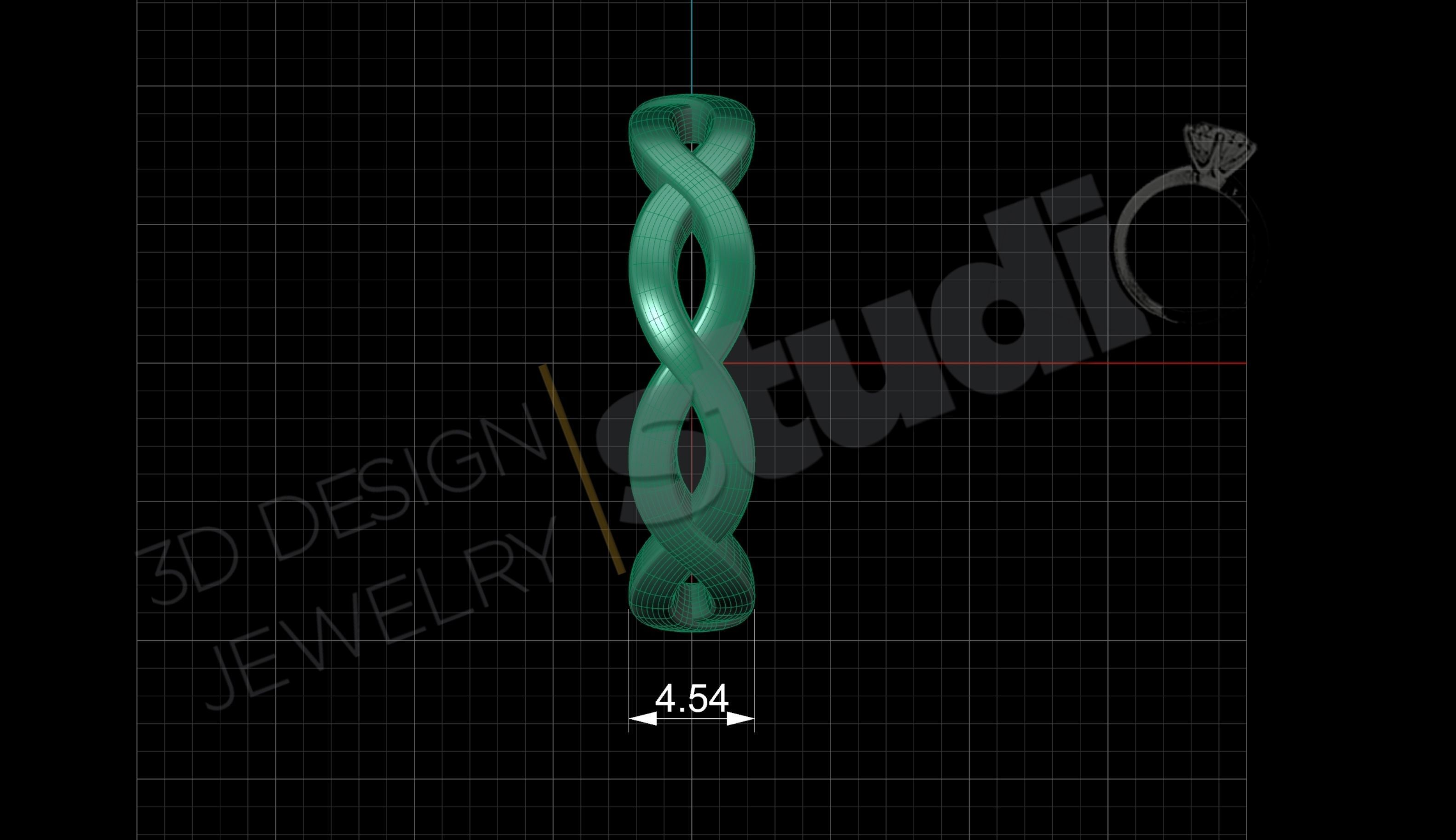 Infinity ring band 3d model 3D print model_5
