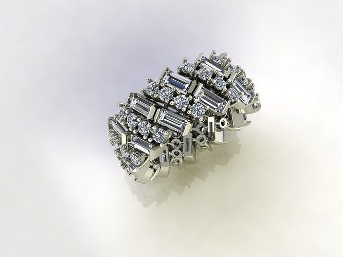 baguette ring 3D print model