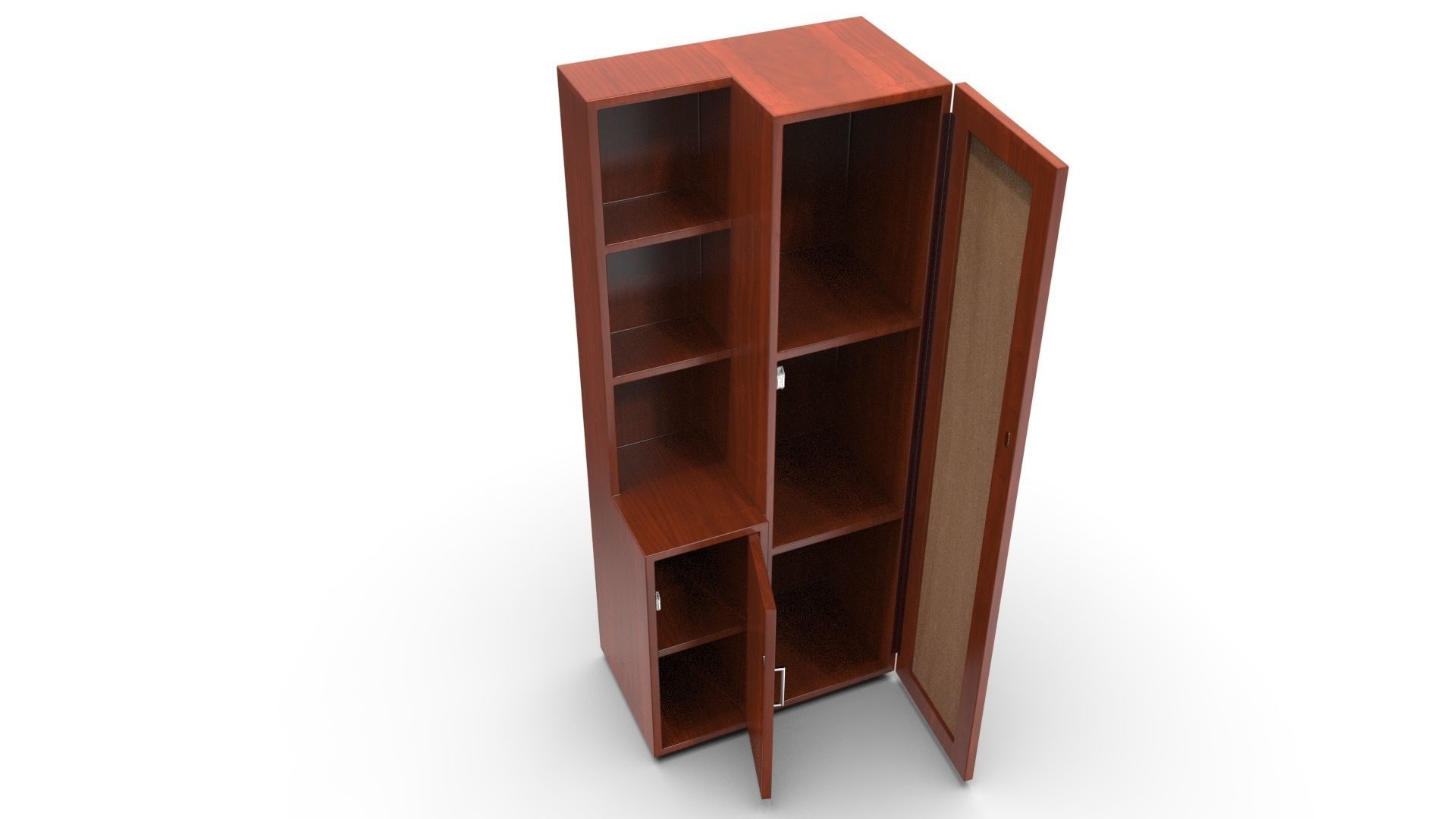 Wardrobe with Mirror 3D model_3