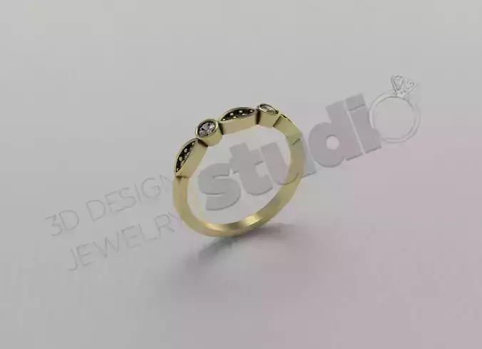 Detailed fashion ring