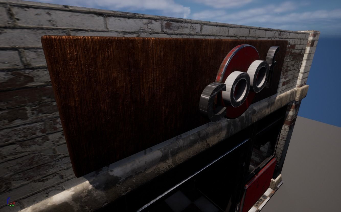 coffee shop Low-poly 3D model_8