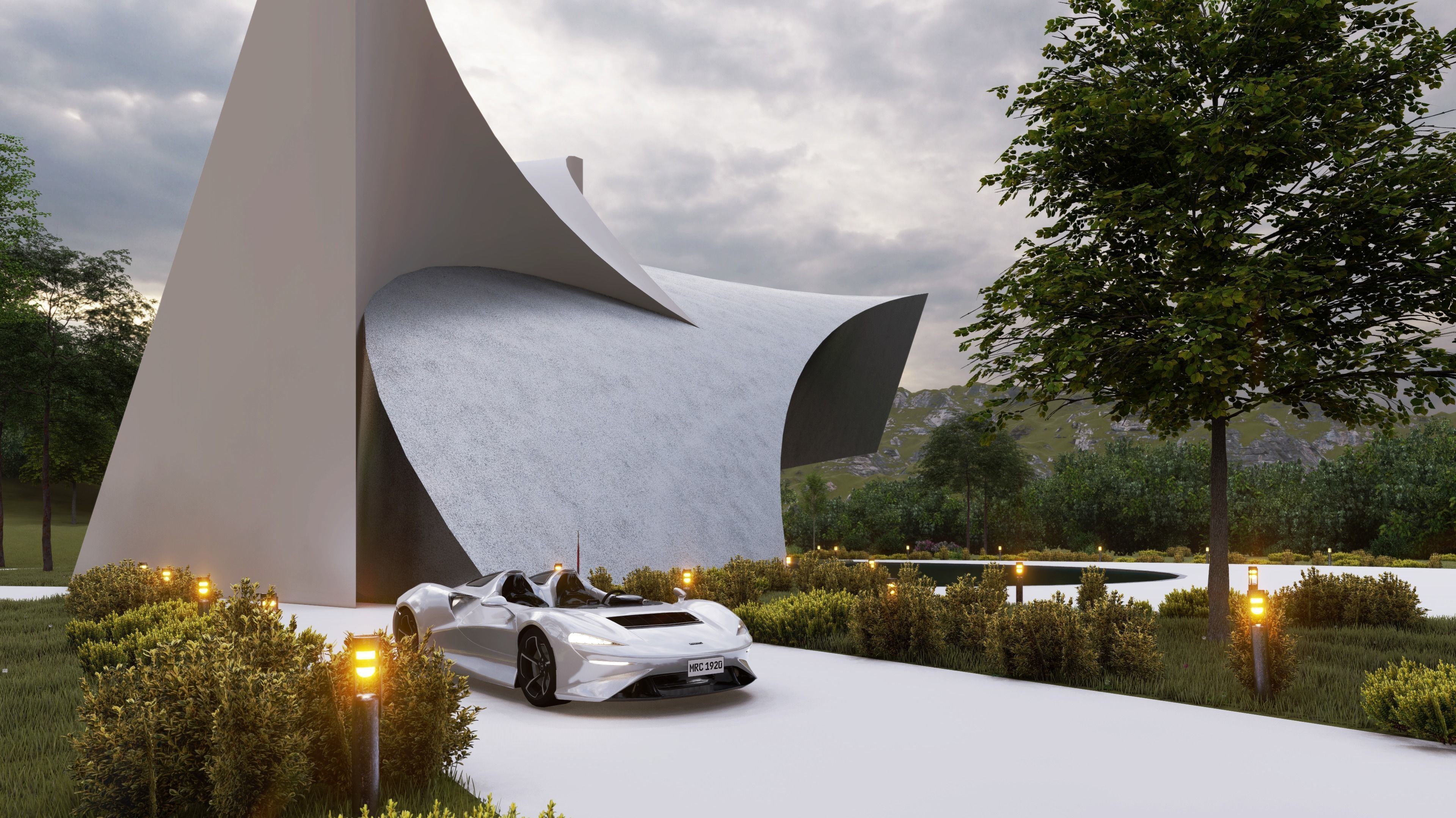 Metaverse House Modern House Low Poly Futuristic House Design Low-poly 3D model_1