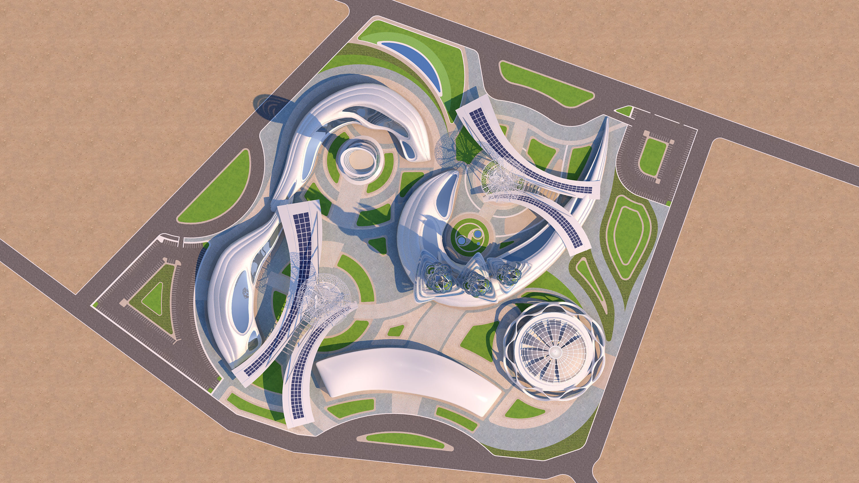 0015 - Futuristic City - 2021 - 03 - 2Ds Plans - 3Ds Files 3D model_4