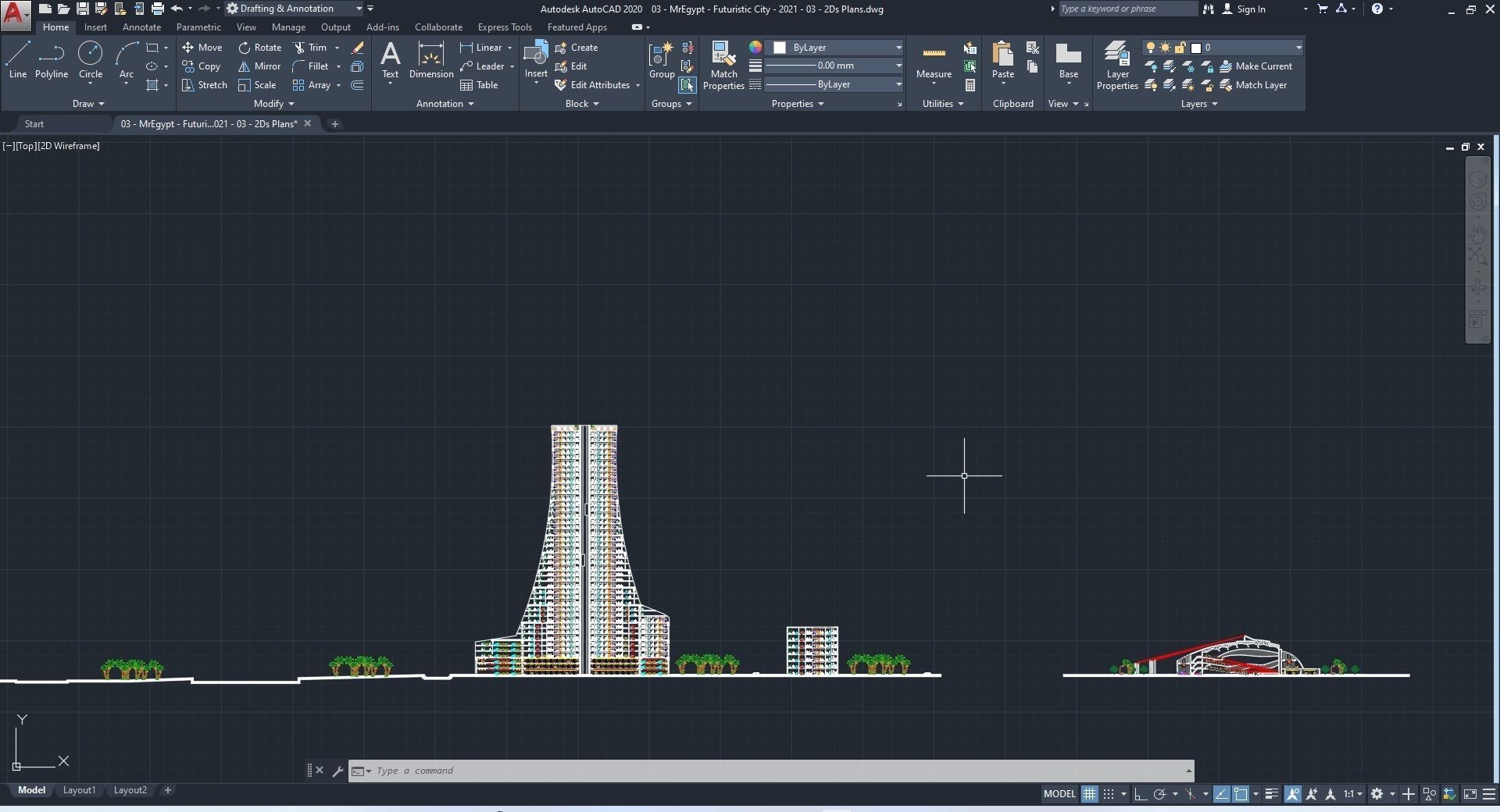 0015 - Futuristic City - 2021 - 03 - 2Ds Plans - 3Ds Files 3D model_32