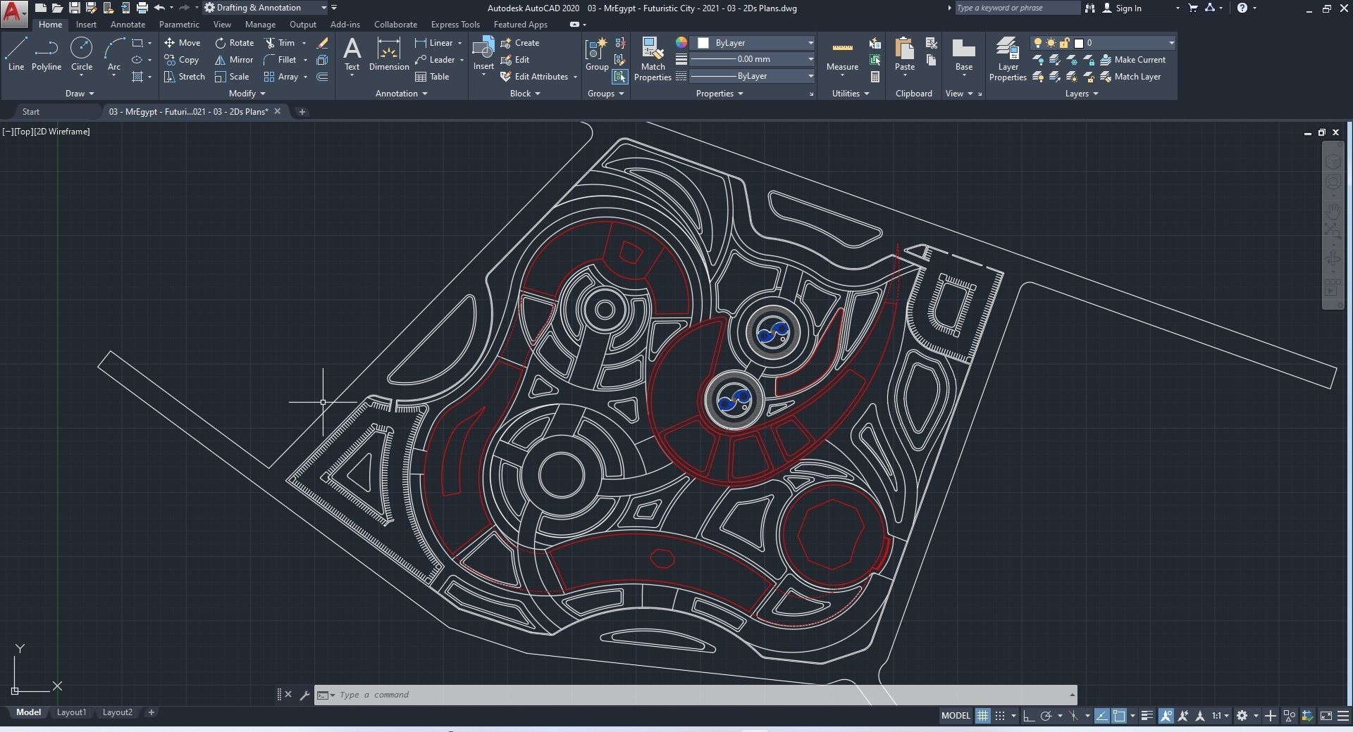 0015 - Futuristic City - 2021 - 03 - 2Ds Plans - 3Ds Files 3D model_29