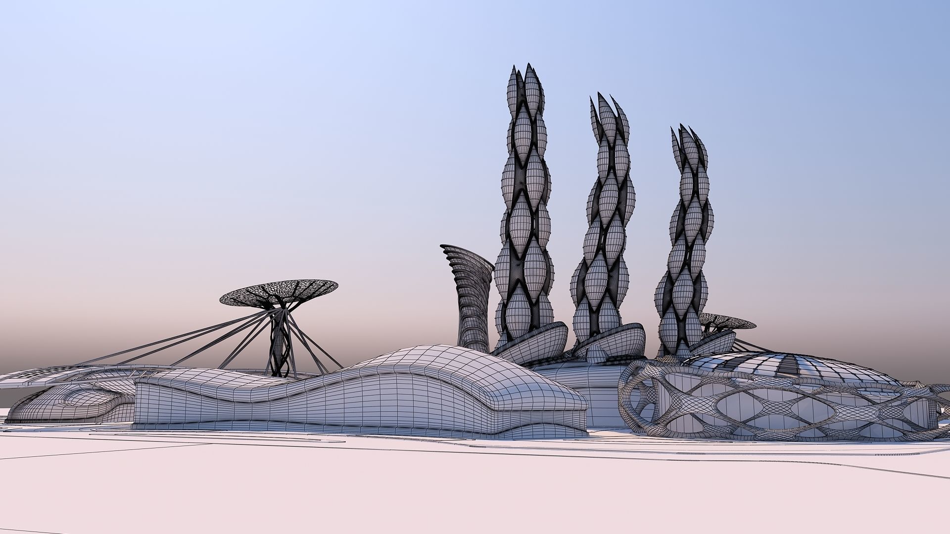 0015 - Futuristic City - 2021 - 03 - 2Ds Plans - 3Ds Files 3D model_15