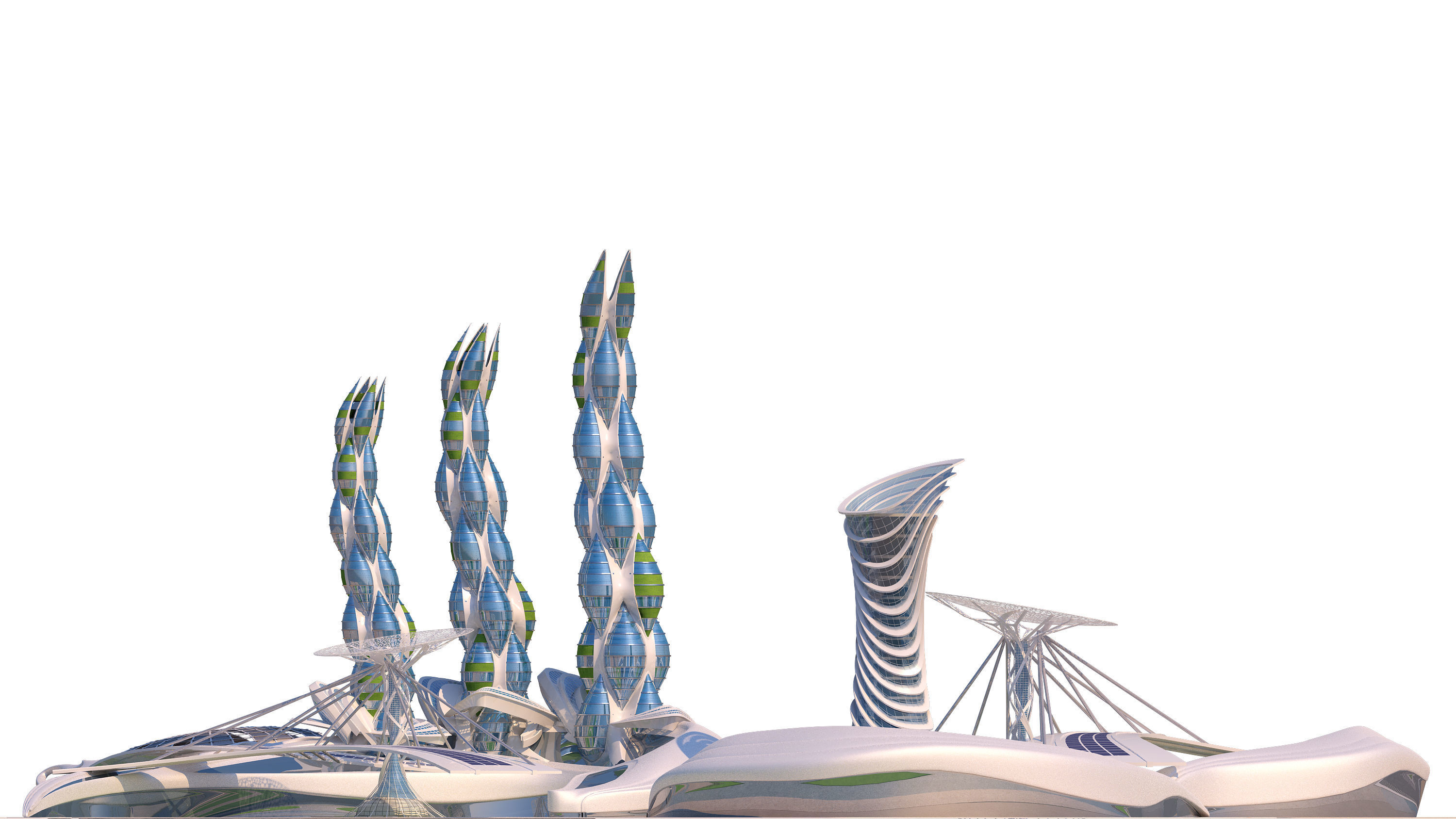 0015 - Futuristic City - 2021 - 03 - 2Ds Plans - 3Ds Files 3D model_10