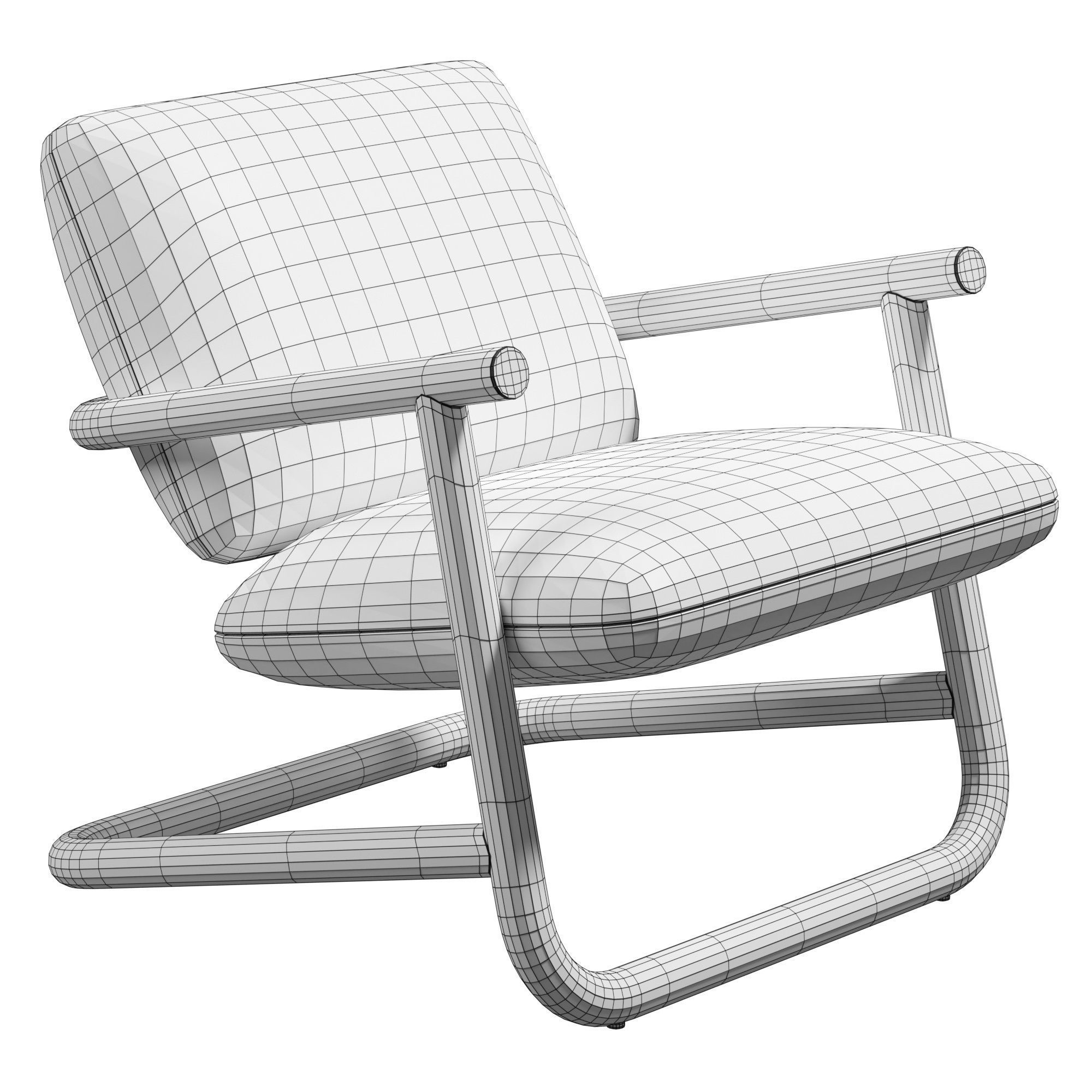 Armchair By Desalto 3D model_11