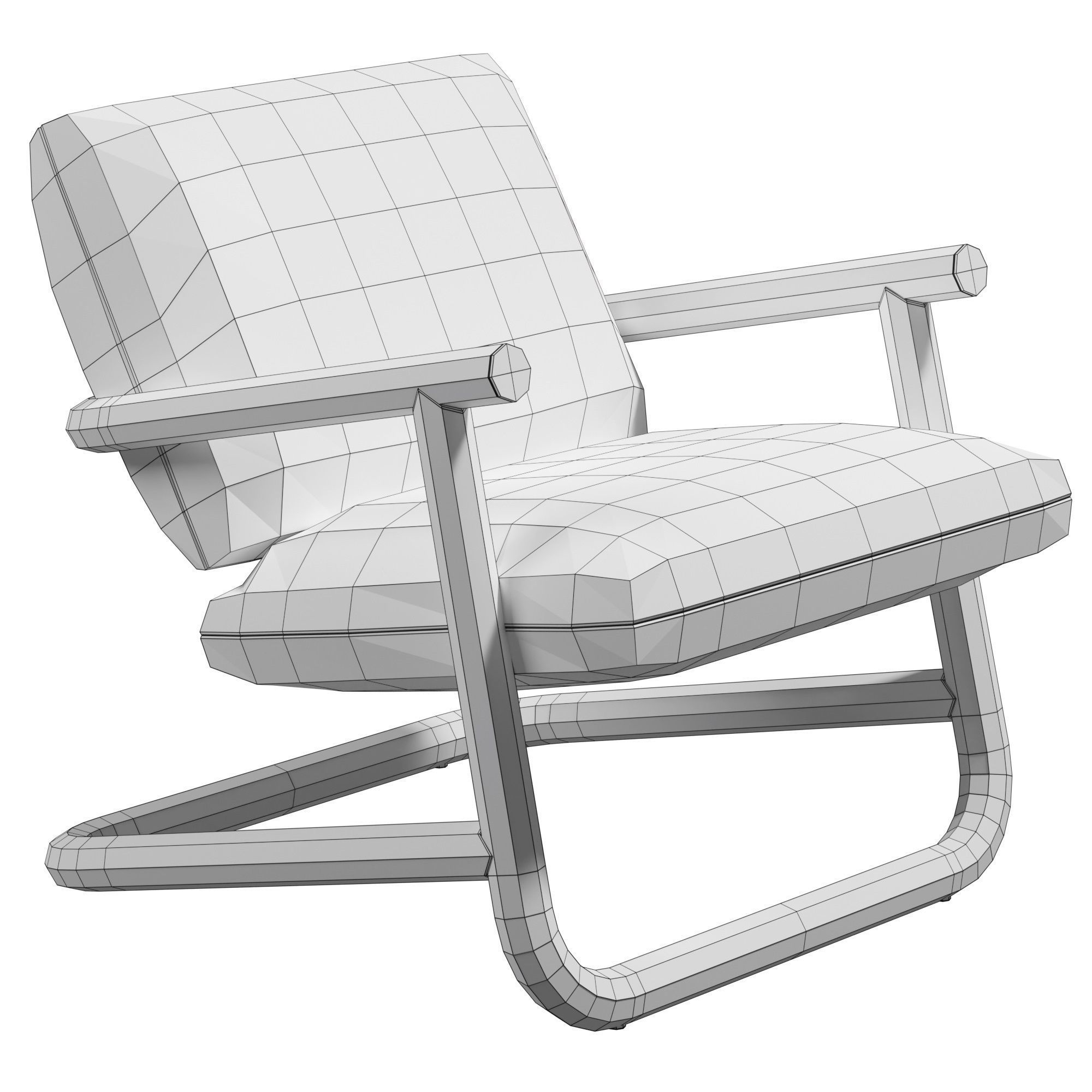 Armchair By Desalto 3D model_9