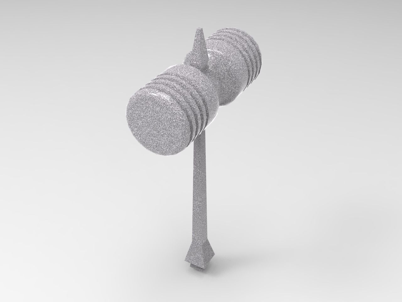 plastic rubber hammer 3D model_2
