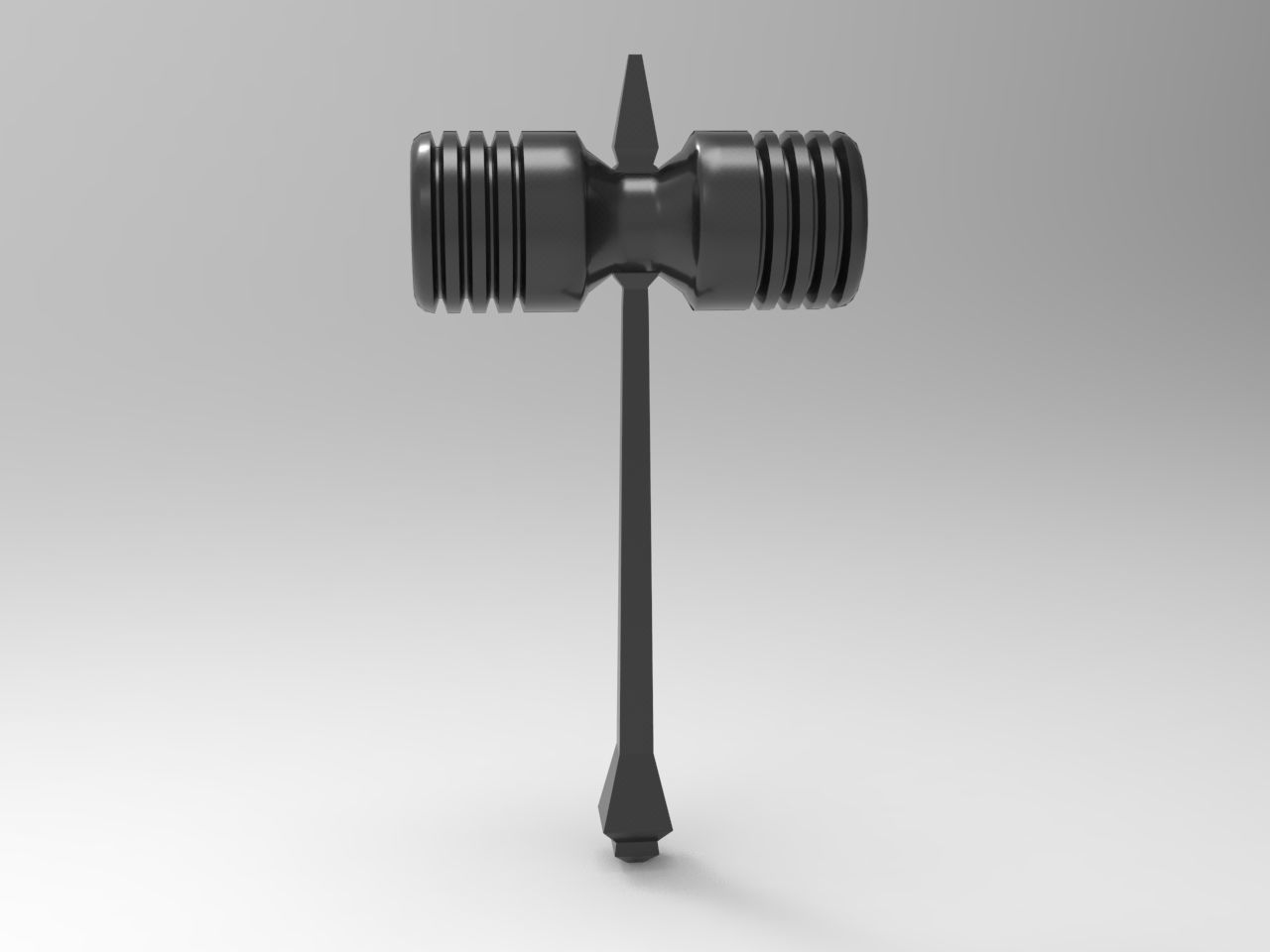 plastic rubber hammer 3D model_1