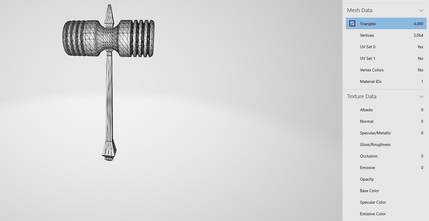 plastic rubber hammer 3D model_20