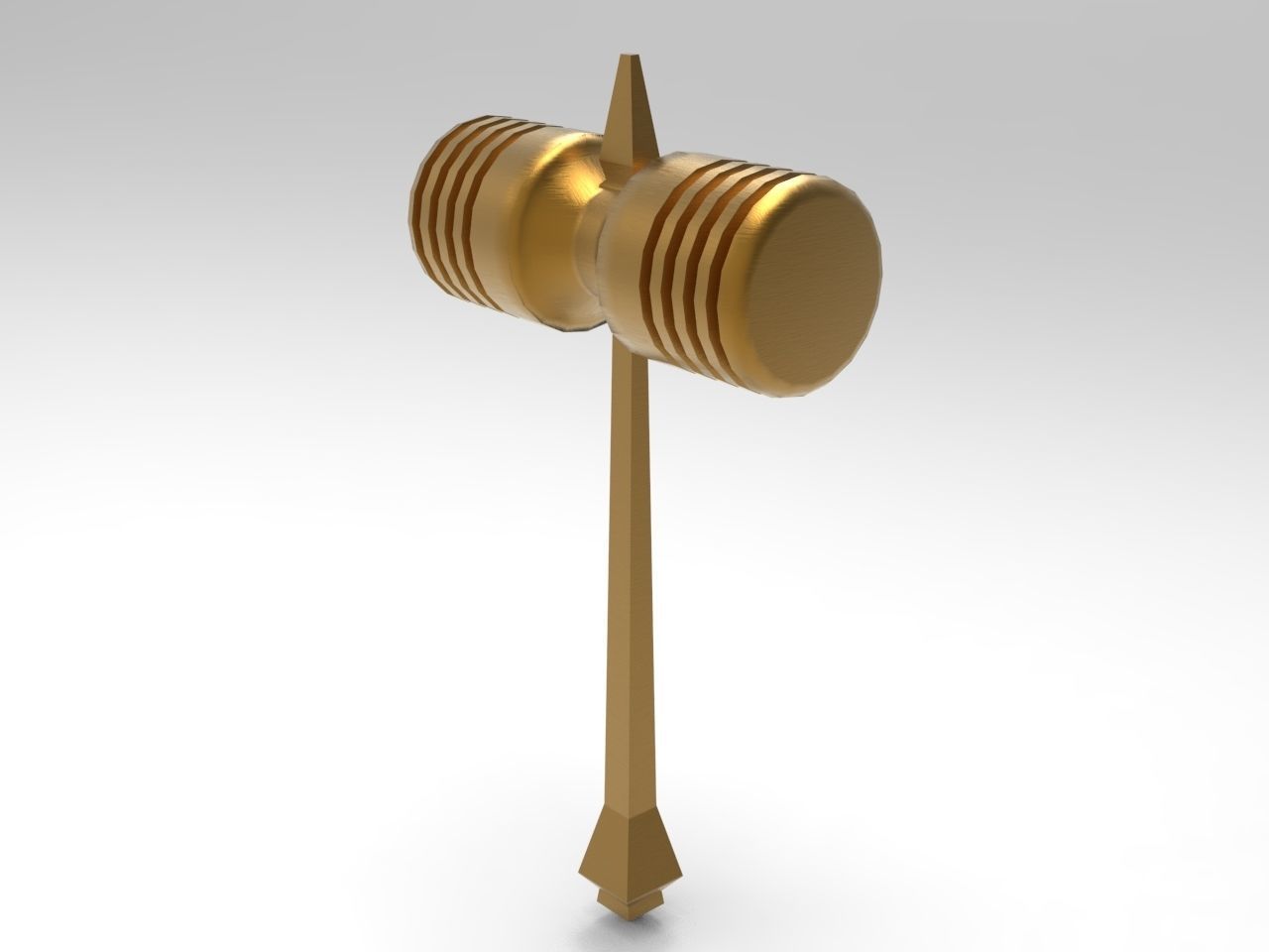 plastic rubber hammer 3D model_3