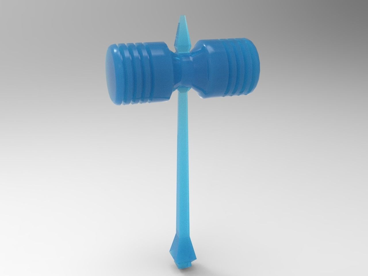 plastic rubber hammer 3D model_5