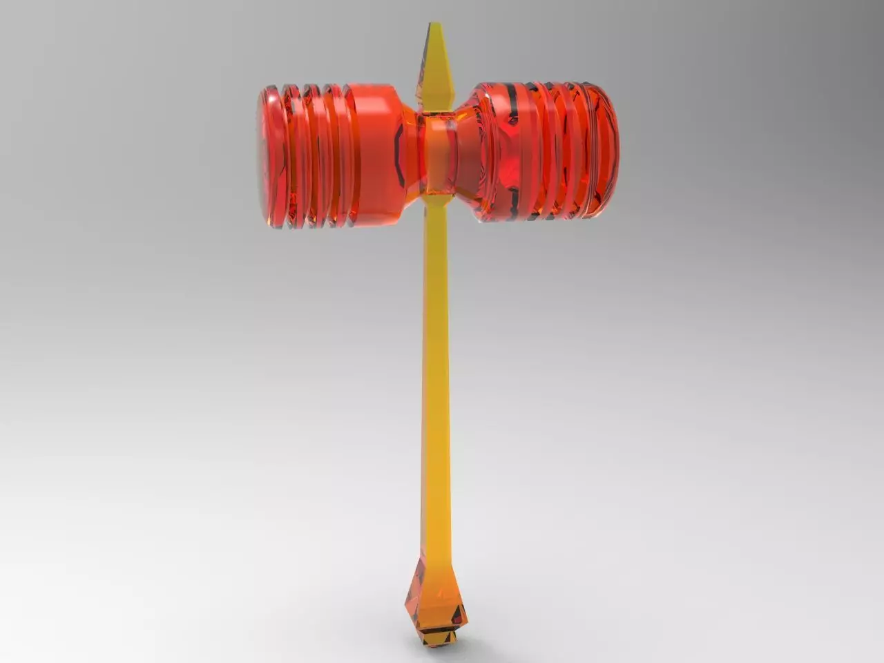 plastic rubber hammer 3D model_0